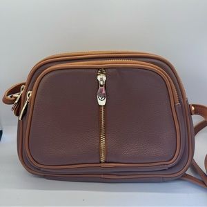 Valentina Crossbody Small Purse Purple Brown
